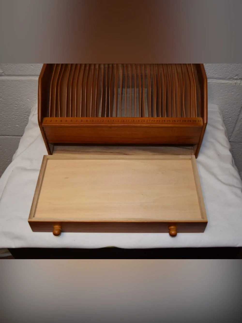 Wooden mail Organizer in Brown - Classic Home Storage
